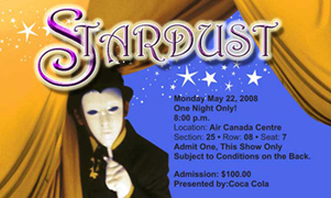 Stardust, ticket stub