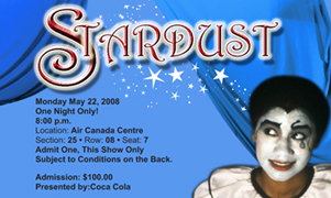 Stardust, ticket stub